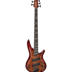 Ibanez Solid Body*SRMS805 - 5 String Bass Guitar - Brown Topaz Burst